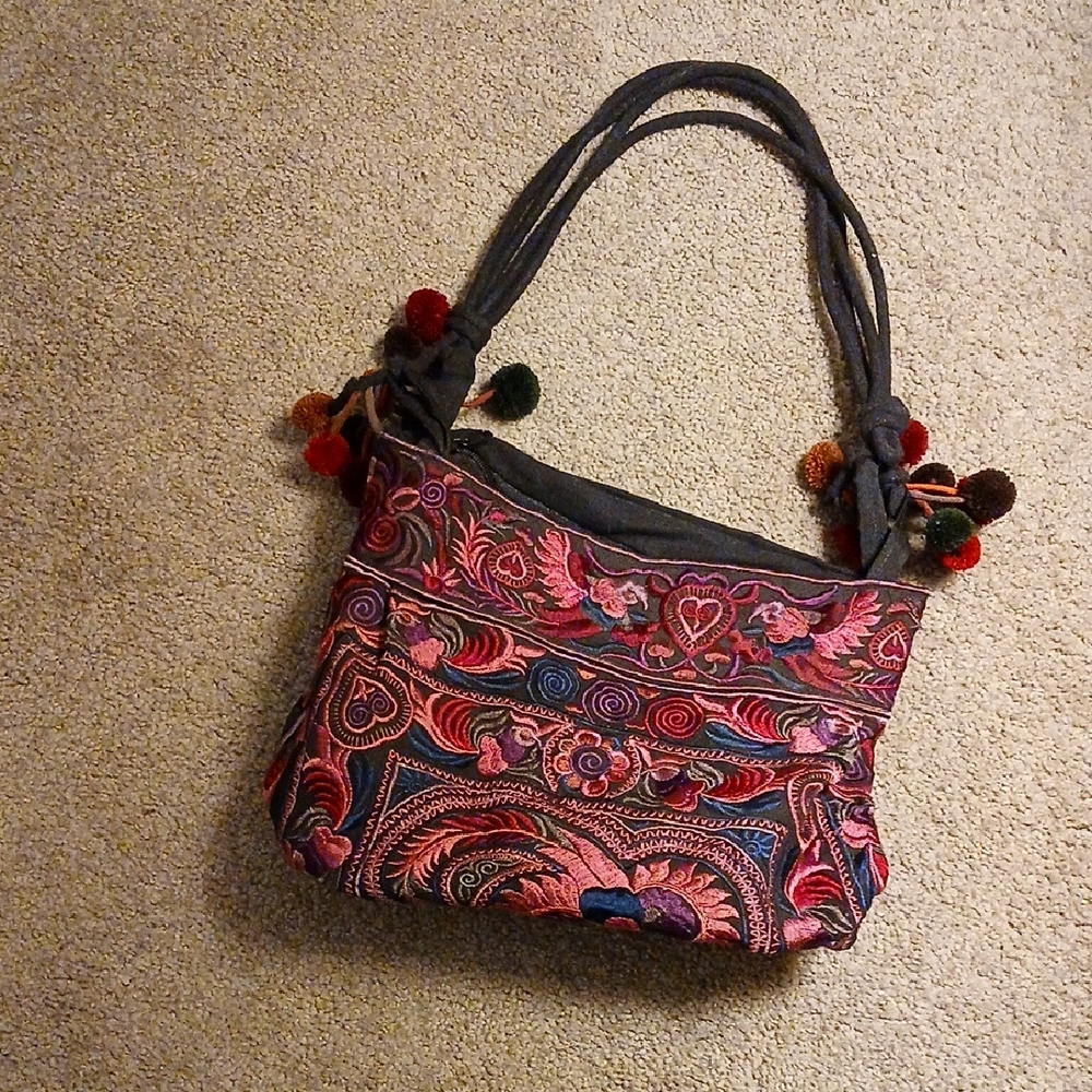 Ethnic Indian Wear Multicolor Paisley Shoulder Bag